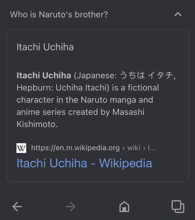 Itachi Uchiha, Wiki Naruto Fans