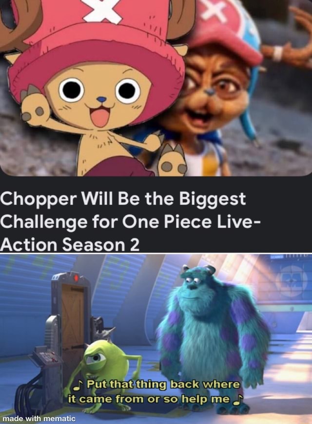 Chopper será o maior desafio para a 2ª temporada de One Piece Live