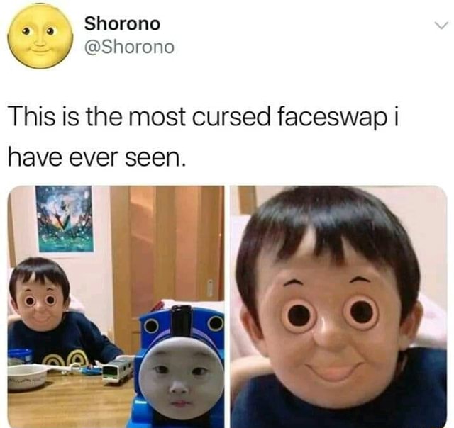 This is the most cursed faceswap i have ever seen. - )