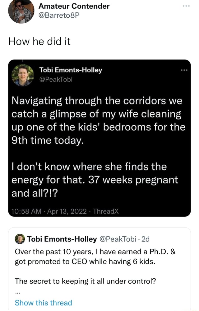 Amateur Contender BarretoSP ow he did it EmontsHolley Navigating