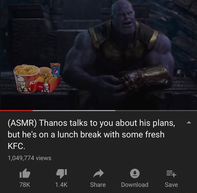 (ASMR) Thanos talks to you about his plans, but he's on a lunch break ...