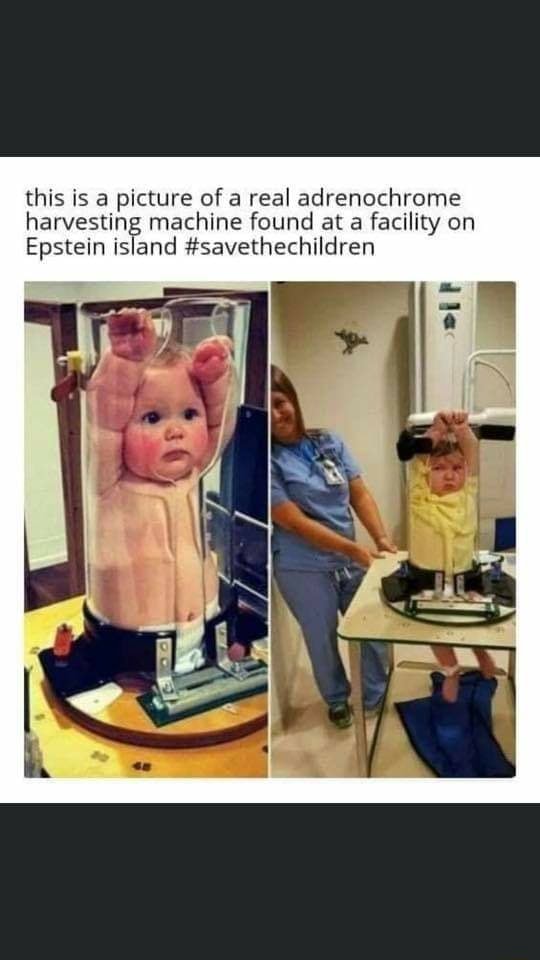 This is a picture of a real adrenochrome harvesting machine found at a