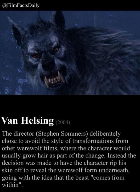 Van Helsing Thc Director Stephen Sommcrs Deliberately Chose To Avoid The Style Of Transformations From Other Werewolf ﬁlms Where The Character Would Usually Grow Hair As Part Ufthe Change Instead The