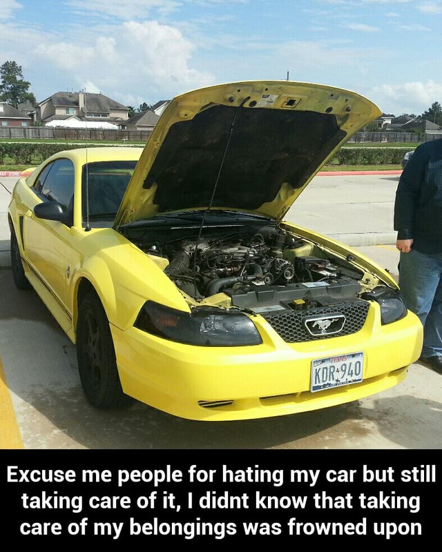 Excuse me people for hating my car but still taking care of it, I didnt
