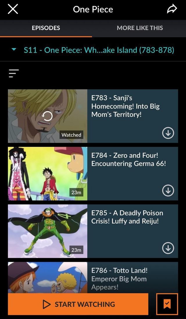 One Piece Big Mom Episode List