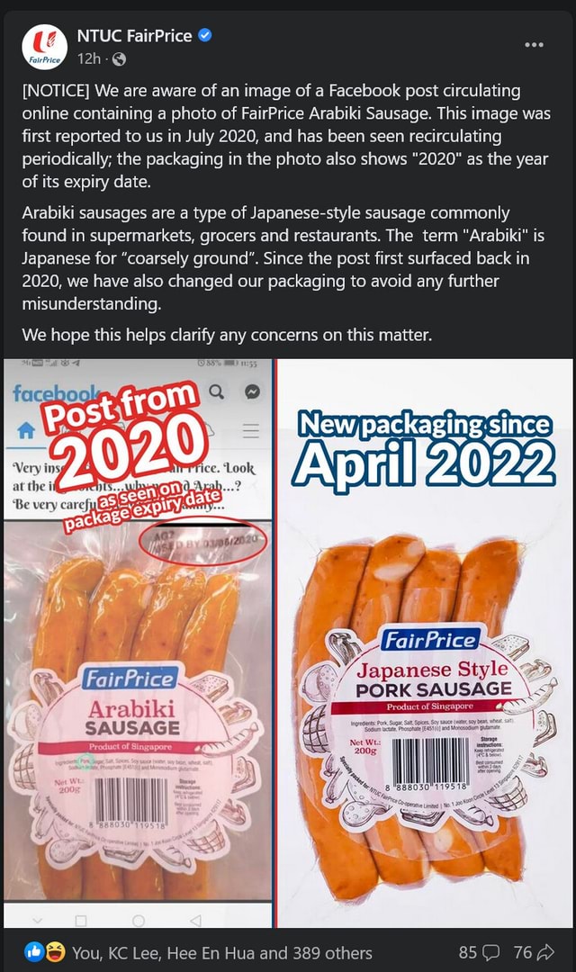 [NOTICE] We are aware of an image of a Facebook post circulating online