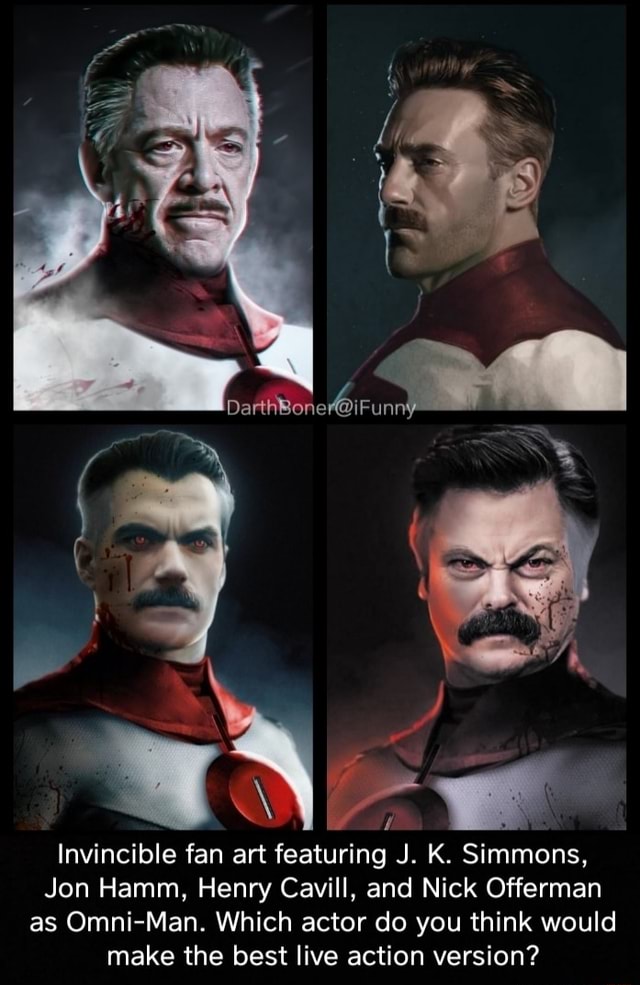 Wt Invincible Fan Art Featuring J. K. Simmons, Jon Hamm, Henry Cavill ...