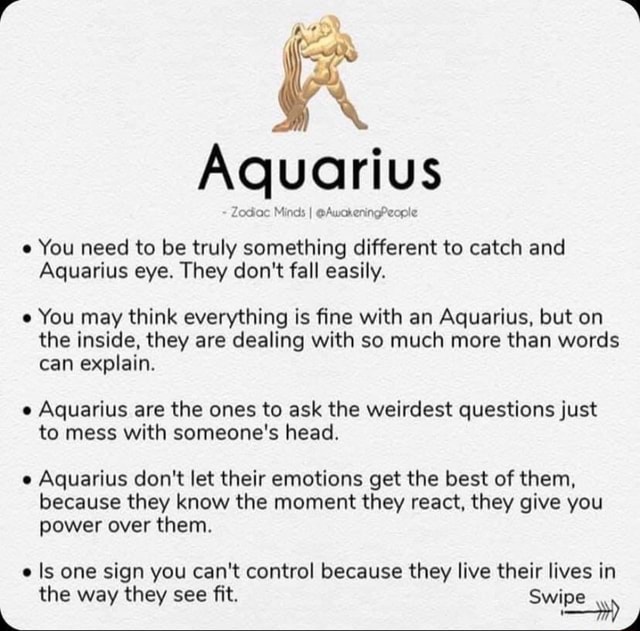 Aquarius Zodiac Minds I @AwakeningPecple e You need to be truly ...