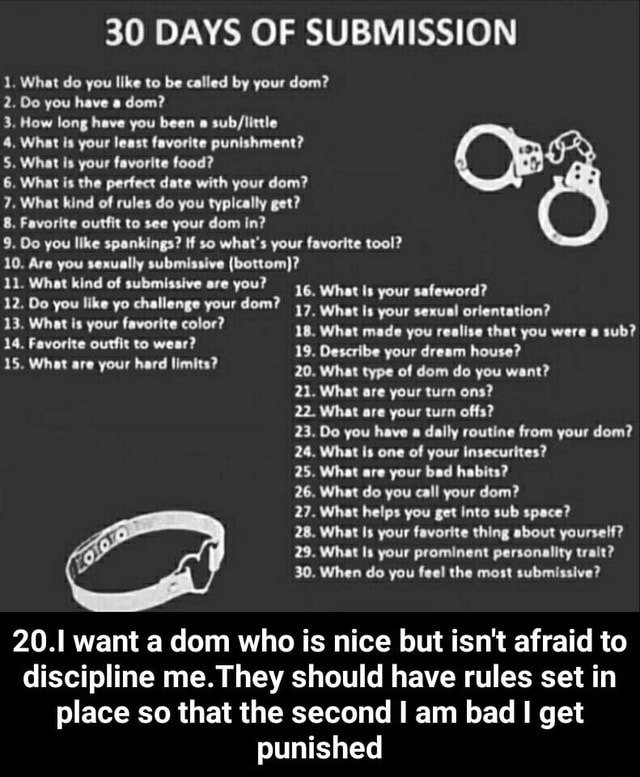 30 DAYS OF SUBMISSION 1. What