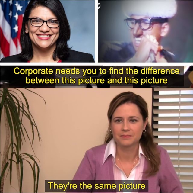 Corporate needs you to find the difference. between this picture and ...