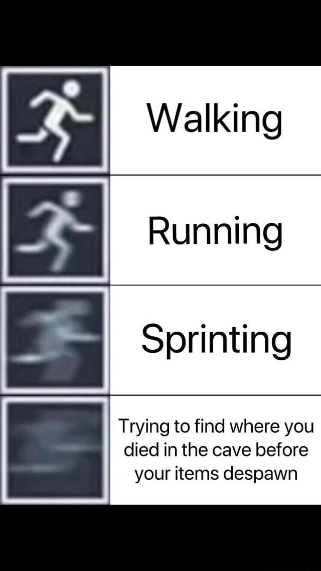 Trying to find where you died in the cave before your items despawn