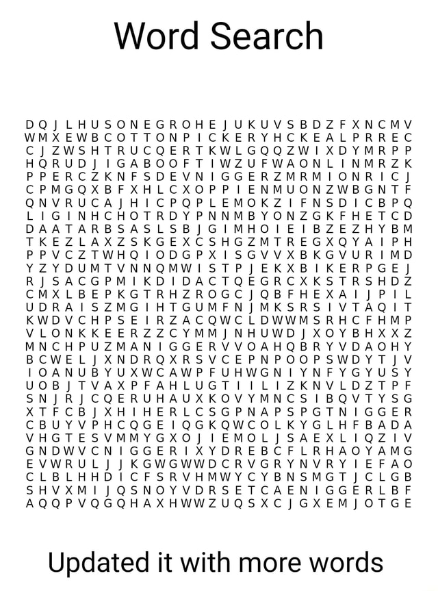 Word Search NIX Updated it with more words - iFunny