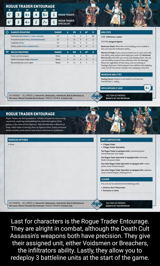 ROGUE TRADER ENTOURAGE RANGED WEAPONS ROGUE TRADER ROGUE TRADER RANGE Dartrmask [ANTINFANTRY 2