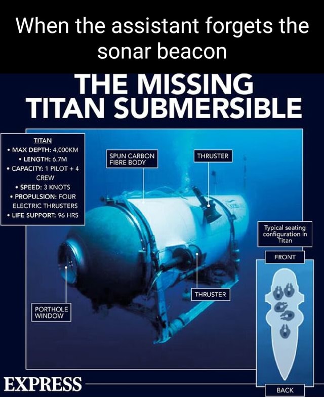 When the assistant forgets the sonar beacon THE MISSING TITAN When the assistant forgets the sonar beacon THE MISSING TITAN