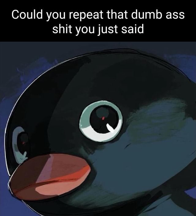 Could you repeat that dumb ass shit you just said - iFunny