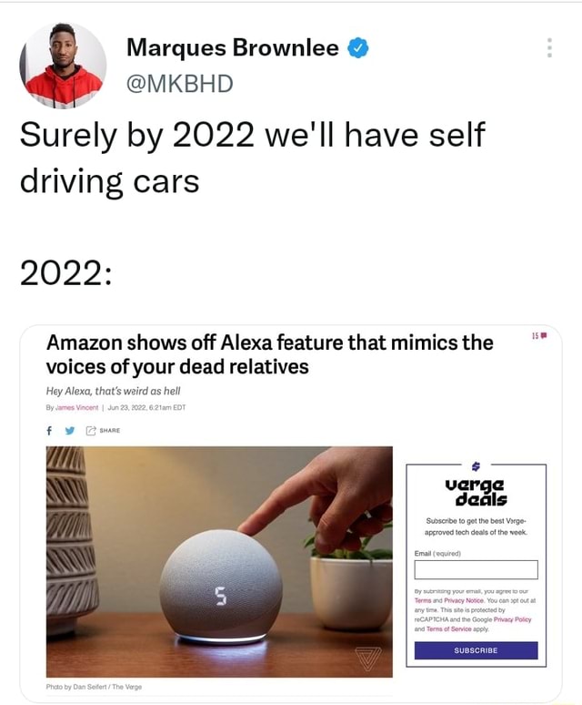 Surely By 2022 Well Have Self Driving Cars 2022 Amazon Shows Off 1185