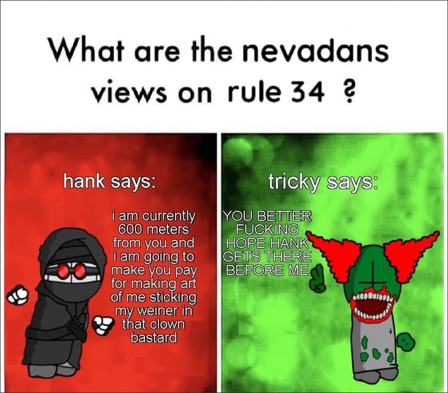 What are the nevadans views on rule 34 hank says: am currently 600 ...