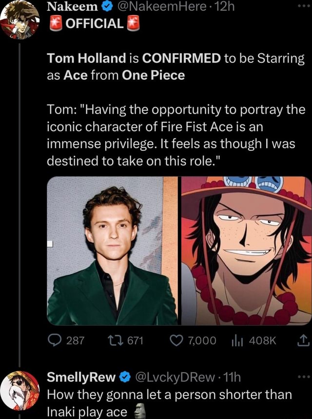 Nakeem NakeemHere OFFICIAL Tom Holland is CONFIRMED to be Starring