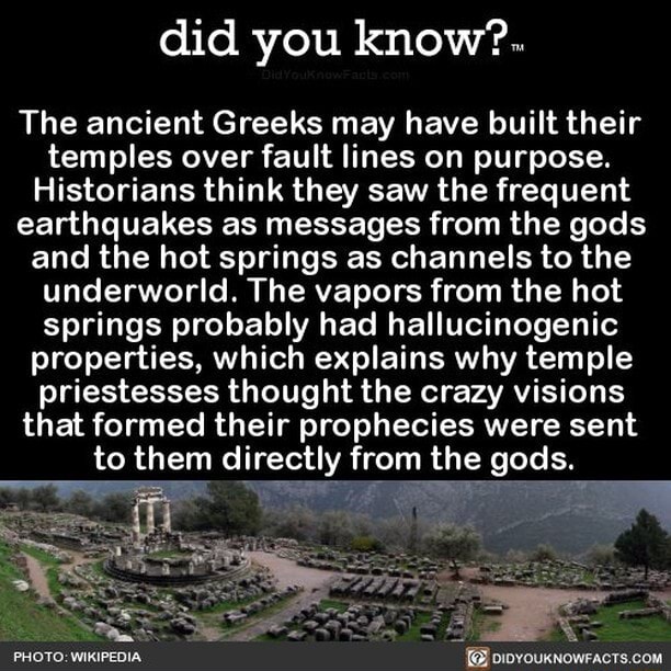 Did you know?. The ancient Greeks may have built their temples over ...