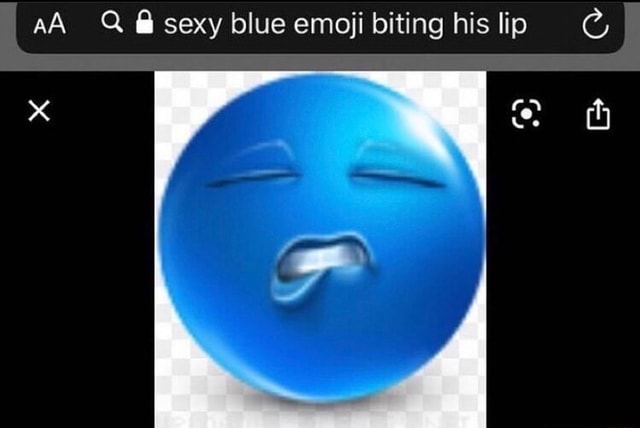 Aa Q Sexy Blue Emoji Biting His Lip Ifunny