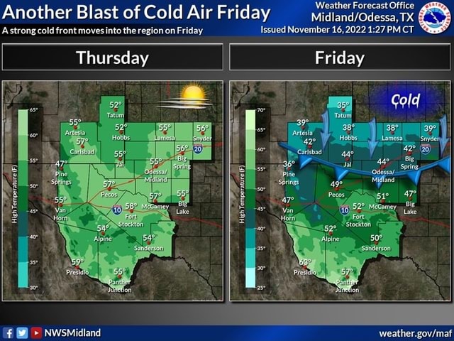 Another Blast of Cold Air Friday strong cold front moves into the ...