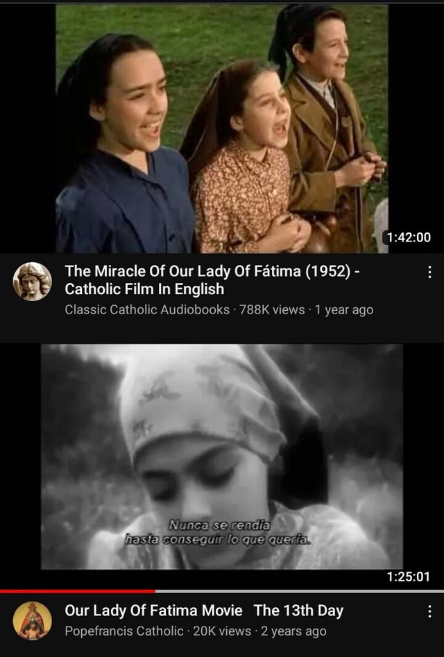 The Miracle Of Our Lady Of Fatima (1952) - Catholic Film In English ...