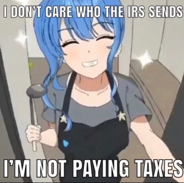 I Dont Care Who The Irs Sends Not Paying Taxes