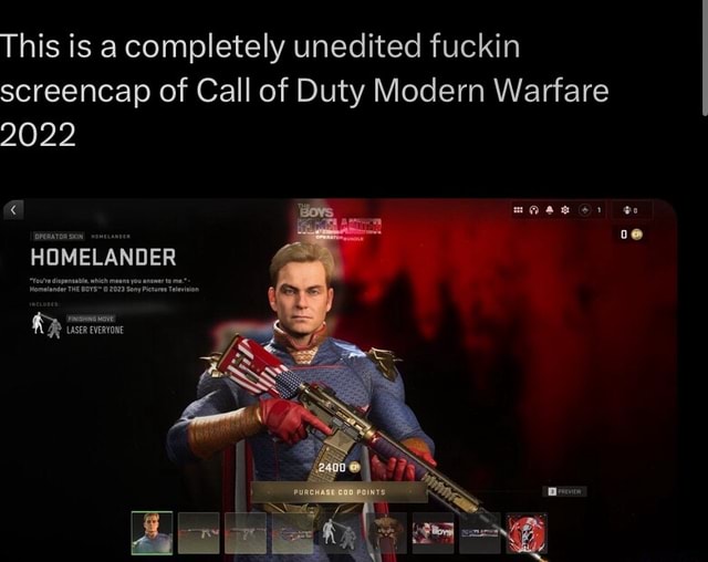 This is a completely unedited fuckin screencap of Call of Duty Modern ...