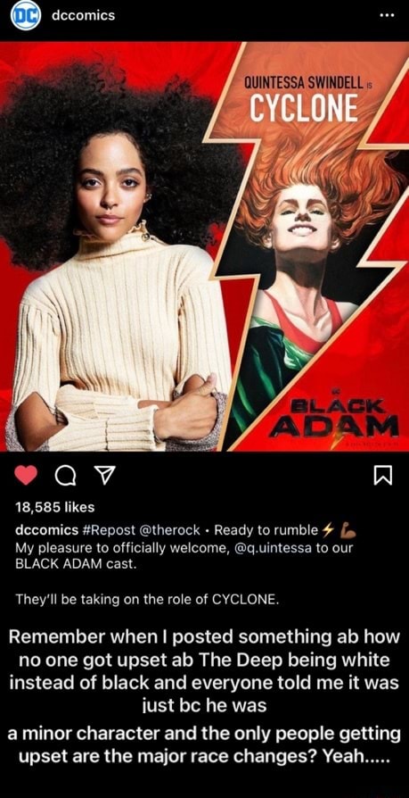 QUINTESSA SWINDELL CYCLONE 18,585 likes Al decomics #Repost @therock