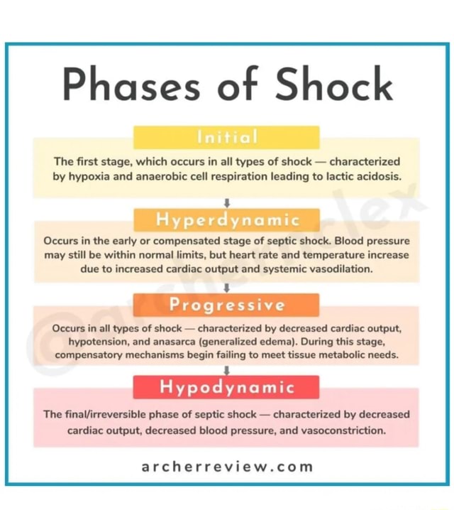 Phases of Shock The first stage, which occurs in all types of shock