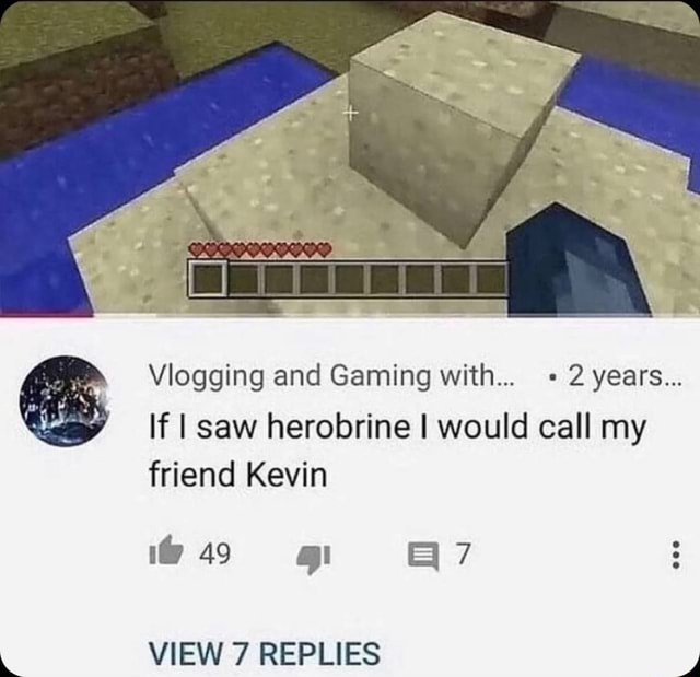 Vlogging and Gaming with... 2 years... If saw herobrine I would call my ...