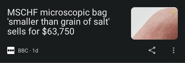 MSCHF's microscopic bag sold for $63,750
