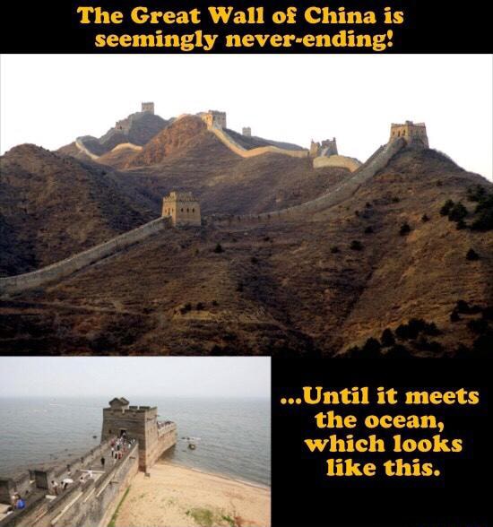 The Great Wall Of China Is Seemingly Never Ending Until It Meets The Ocean