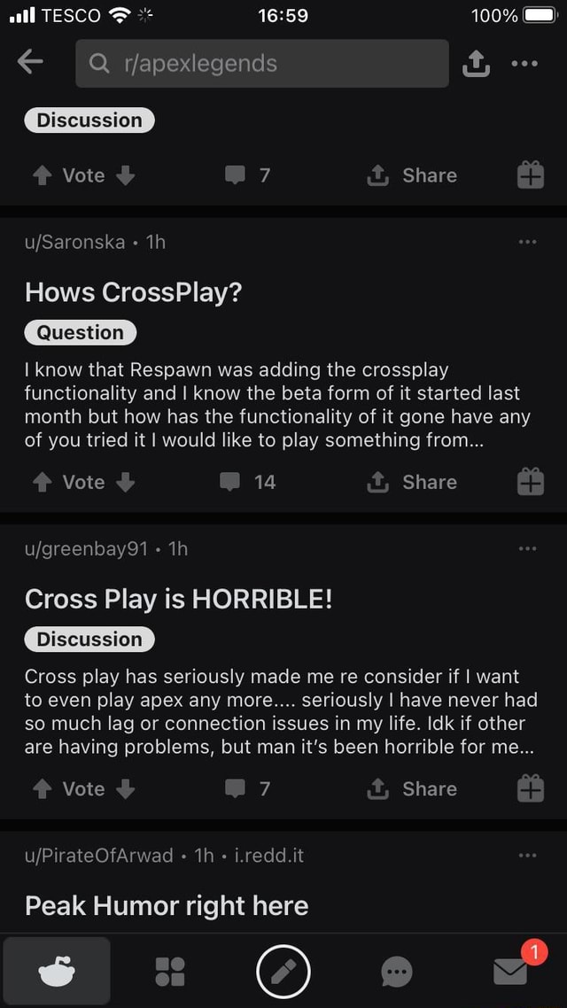 All TESCO 100 tapexlegends Vote Share Discussion Hows CrossPlay