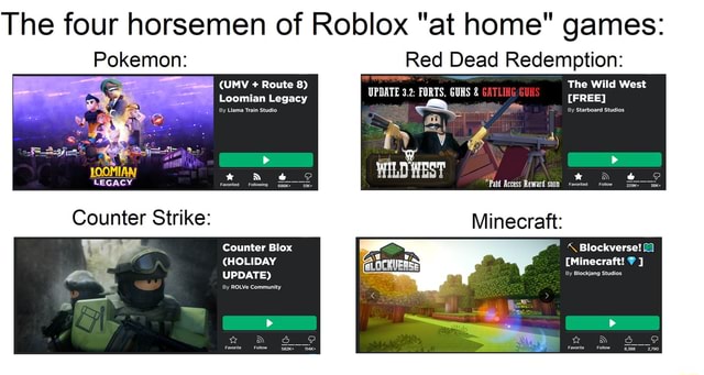 The Four Horsemen Of Roblox At Home Games Pokemon Red Dead Redemption The Wild West Umv Route 8 Loomian Legacy Loomian Legacy Update 3 2 Forts Guhs Free Loomian Legacy By - roblox loomian legacy trailer