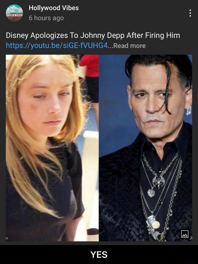 Hollywood Vibes 6 hours ago Disney Apologizes To Johnny Depp After ...