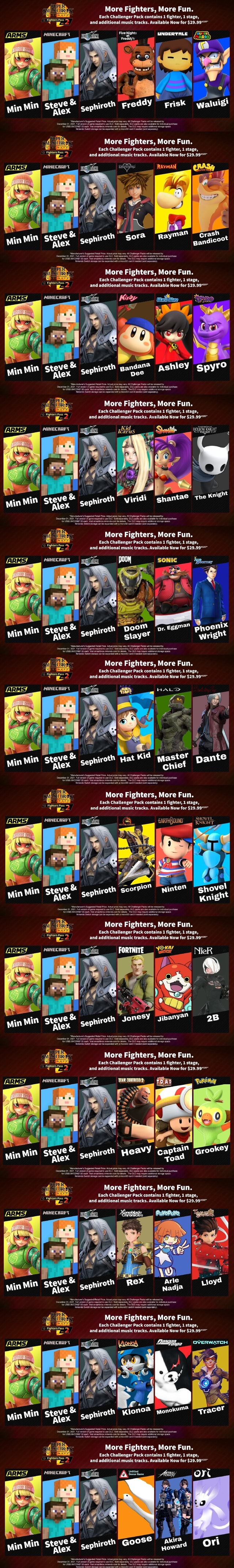 If More BR Each Fighters, Challenger Pack More contains Fun. fighter