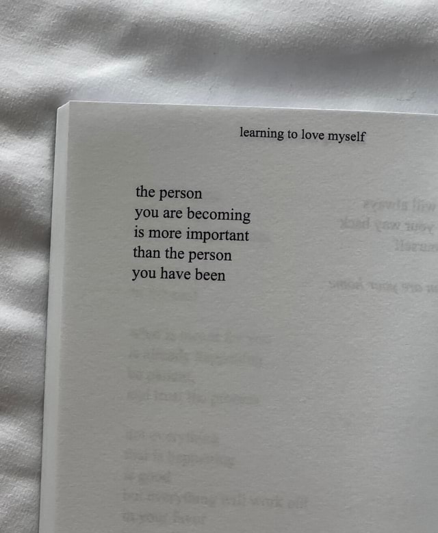 The persom you are beconing is more importemt than the persom you have ...