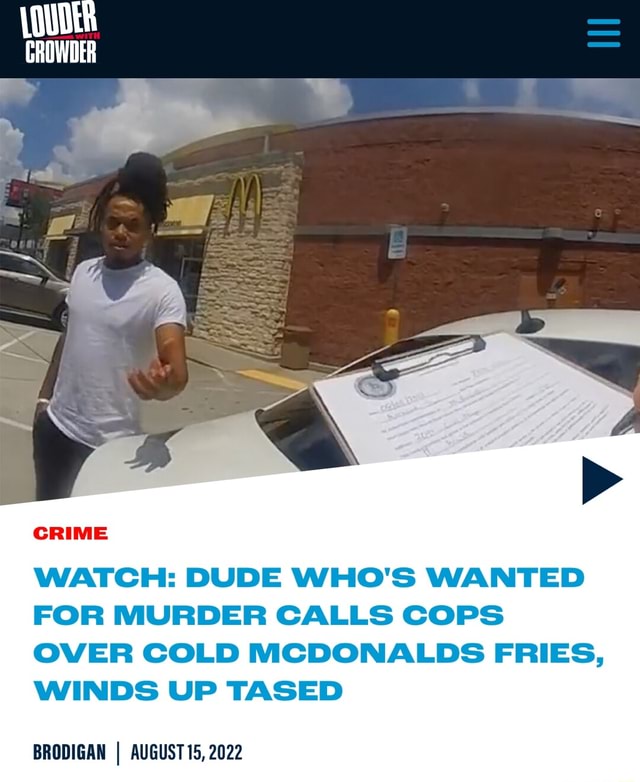 Crime Watch Dude Whos Wanted For Murder Calls Cops Over Cold