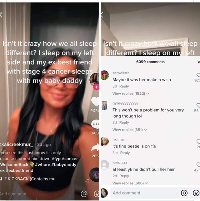 It crazy how we all sleep As different? I sleep on my left side and my