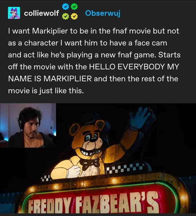 Someone is excited about the FNAF movie! : r/MASFandom