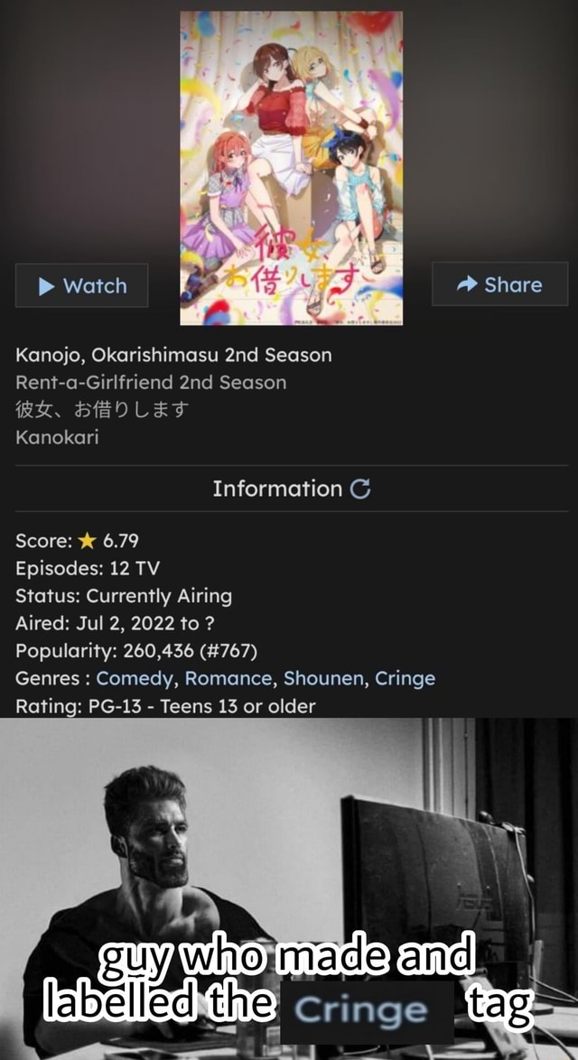 Kanojo, Okarishimasu 2nd Season (Rent-a-Girlfriend Season 2) 