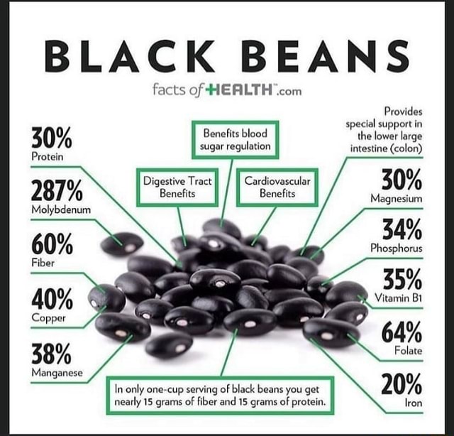 Black Beans Protein Manganese Benefits Blood Sugar Regulation In Only 