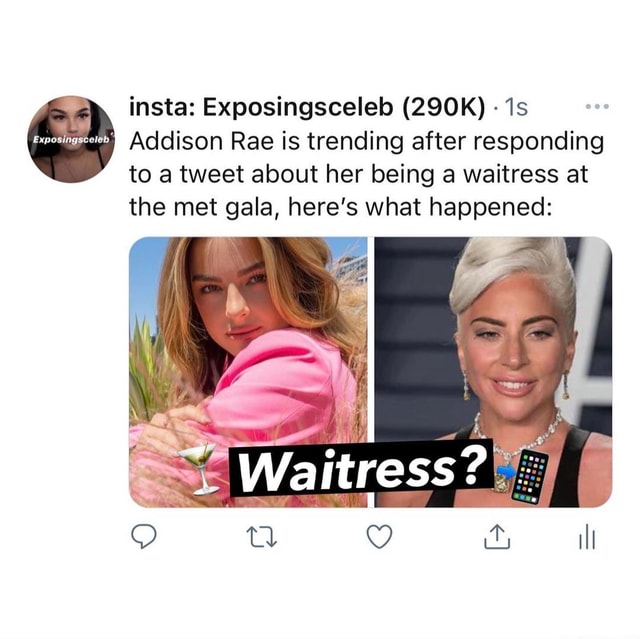 Insta: Exposingsceleb (290K) - SS Addison to Rae tweet is trending ...