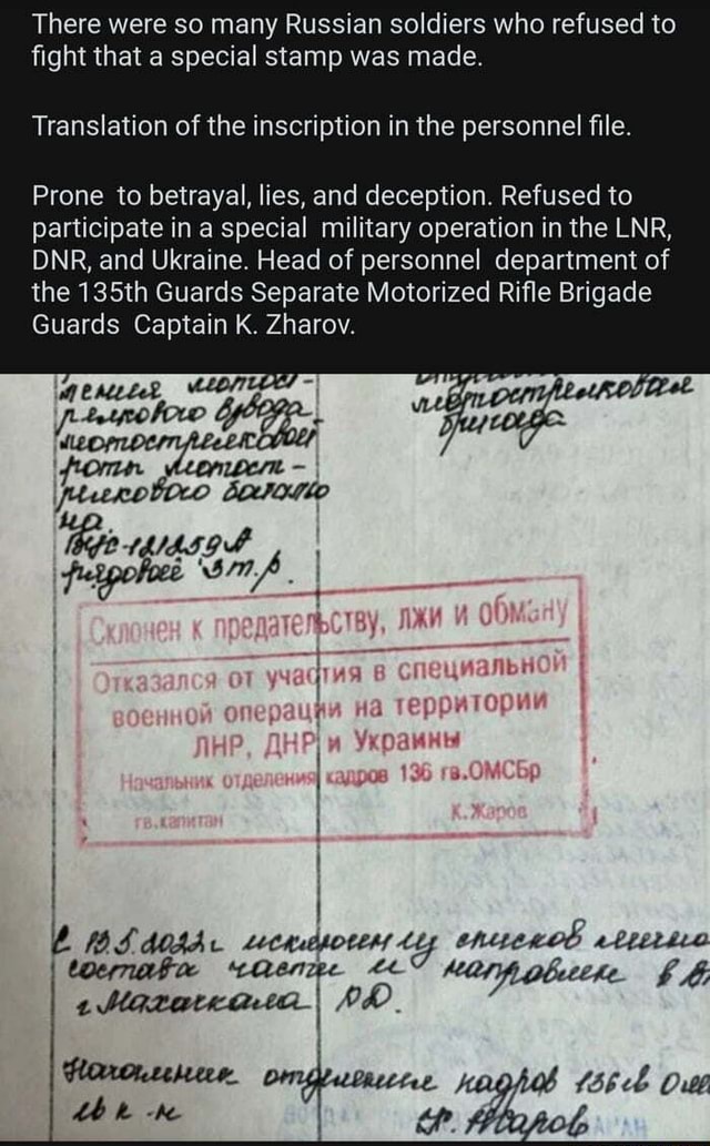 There Were So Many Russian Soldiers Who Refused To Fight That A Special 