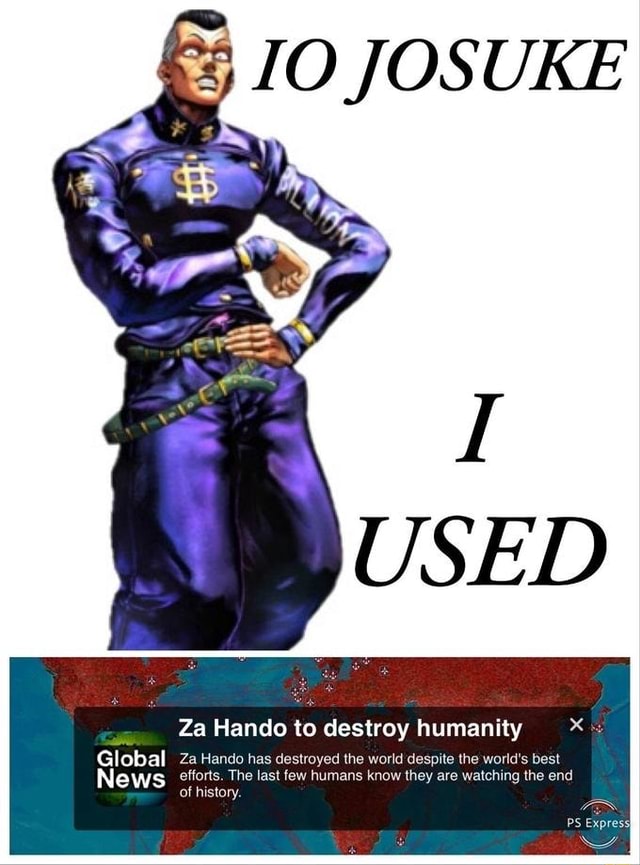 Za Hando to destroy humanity xe Za Hando has destroyed the world