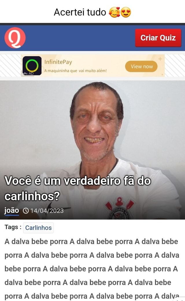 Acertei Tudo Criar Quiz Infinitepay Amaquininha Que Vai Muito Além