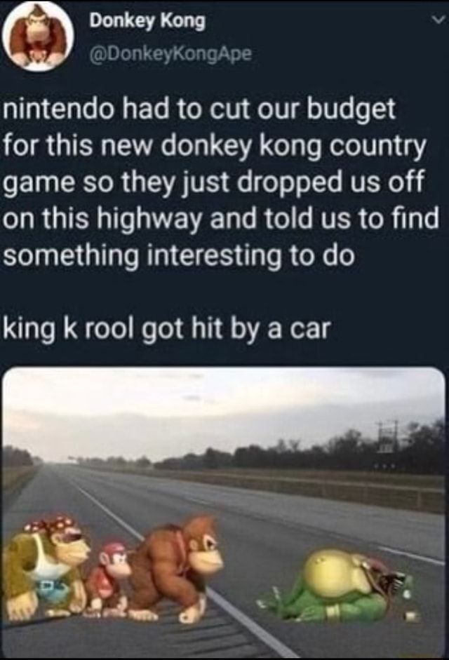 Donkey Kong nintendo had to cut our budget for this new donkey kong