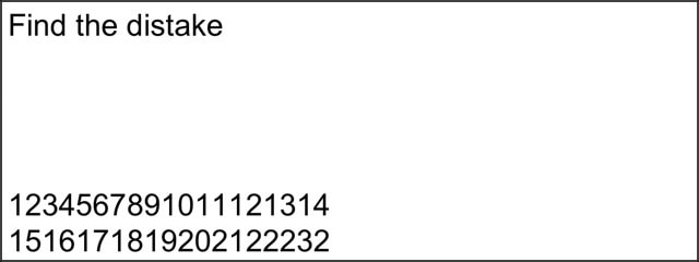 Find The Distake