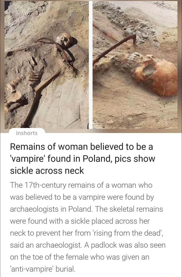 Inshorts Remains Of Woman Believed To Be A 'vampire' Found In Poland ...